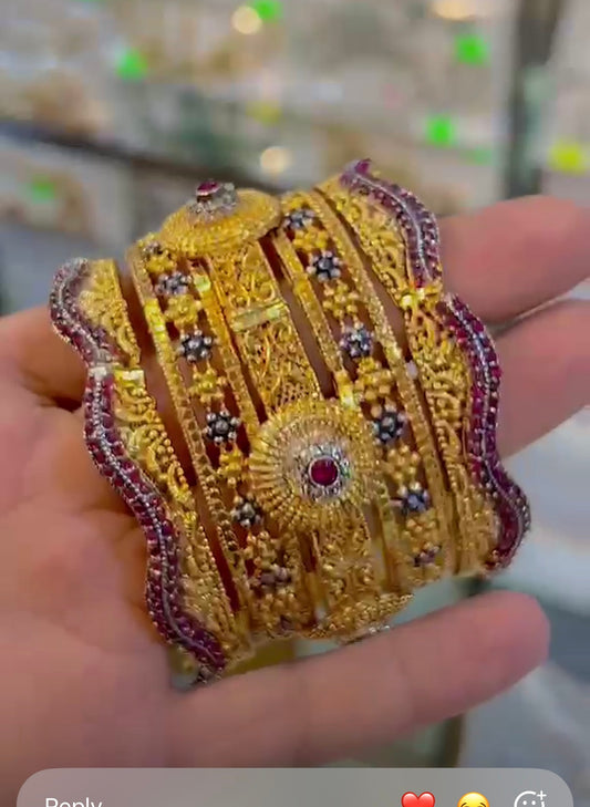Gold plated bangles