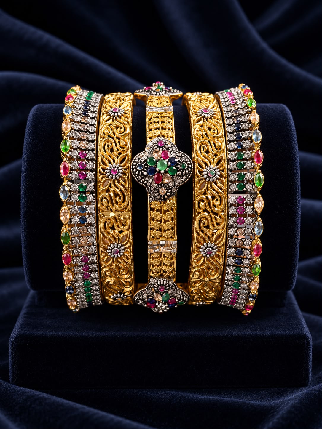 Gold plated bangles