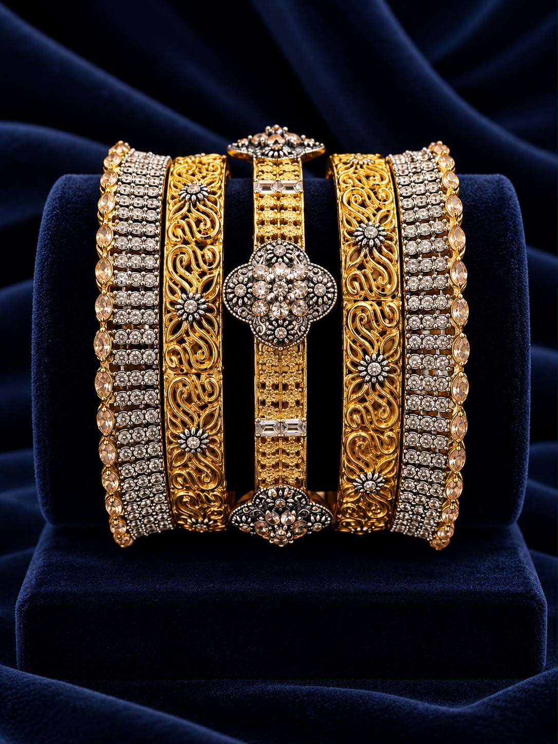 Gold plated bangles