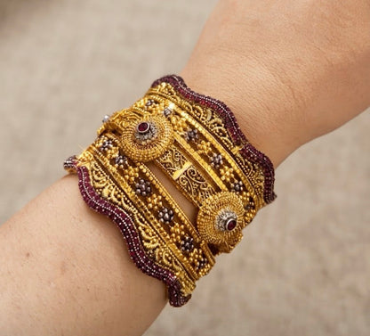 Gold plated bangles