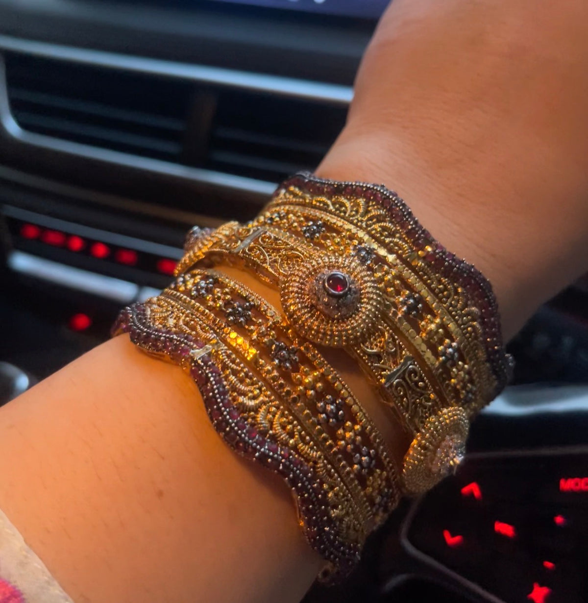Gold plated bangles