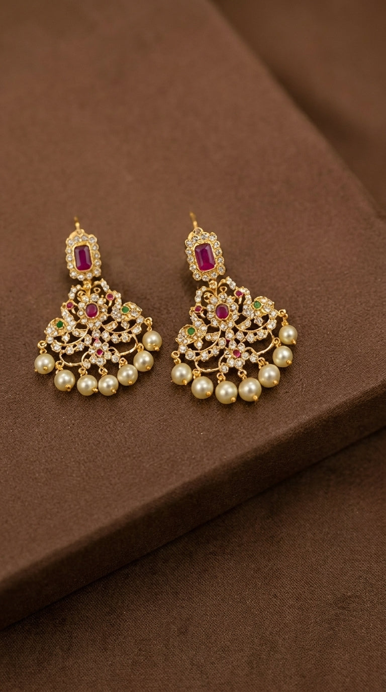 Traditional Gold-Plated Bridal Jewelry Set | Necklace, Earrings & Maang Tikka | Jewels by Sadaf