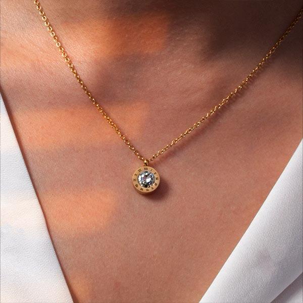 Celestial Solitaire Crystal Pendant Necklace | Jewels by Sadaf